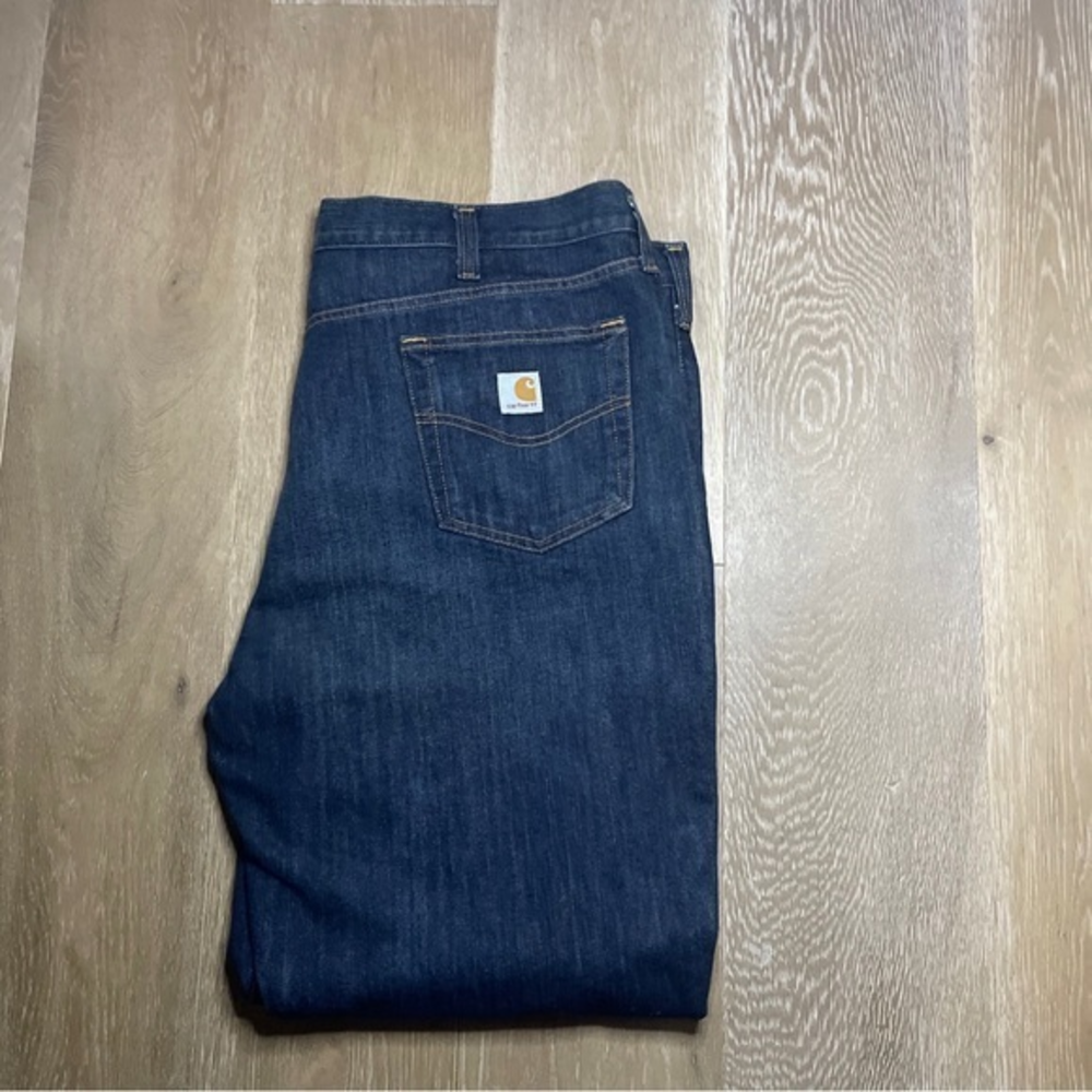 Carhartt Men’s 44x30‎ Relaxed Fit Dark Wash Denim Blue Jeans